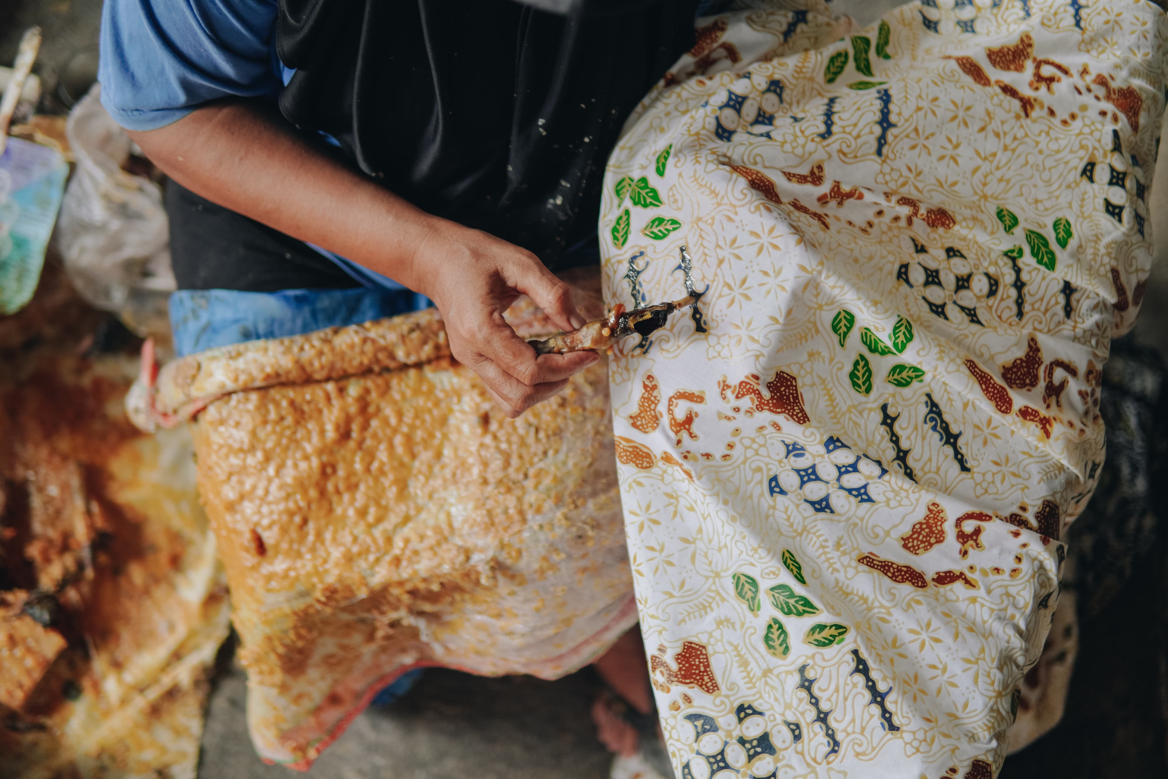 Batik wax & cloth